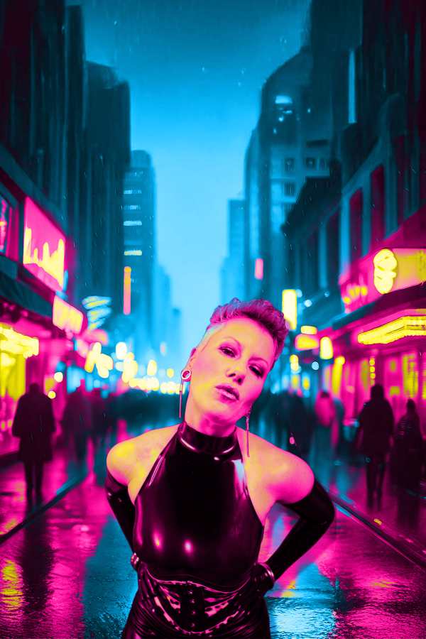Domina cyberpunk latex 01 2024